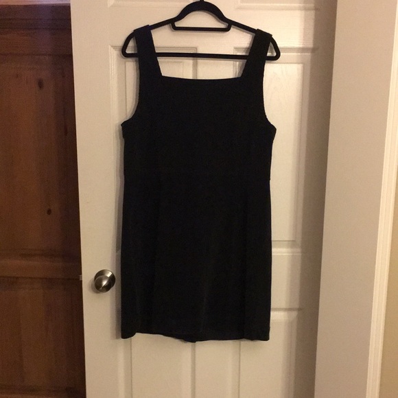 BLACK corduroy strapless dress - Picture 2 of 2